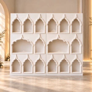 3D Moroccan Arch Backdrop Wall