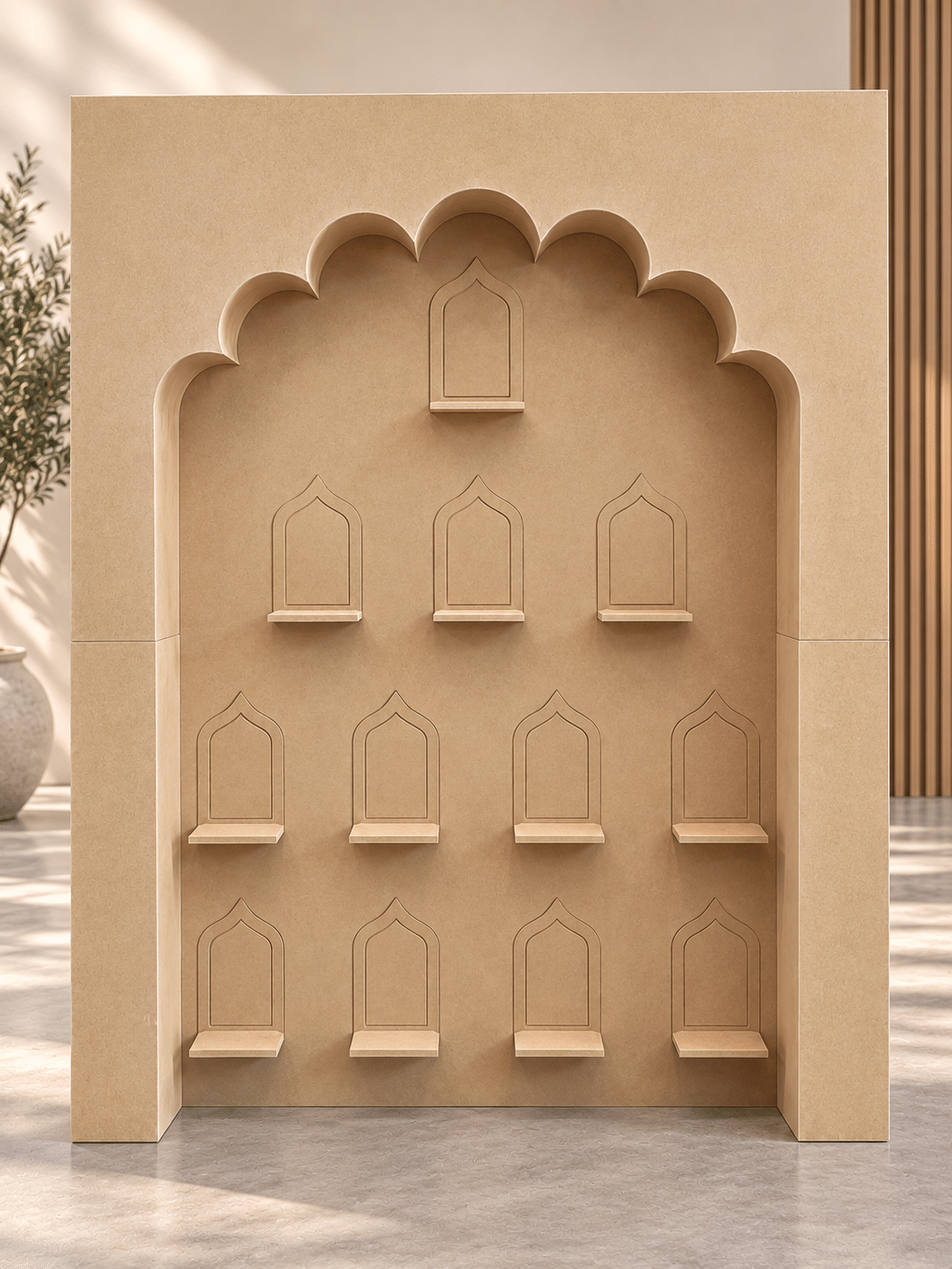 Islamic Mehrab Display Shelf Wall - Image 3