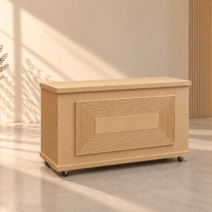 3D Geometric Ripple MDF Reception Table